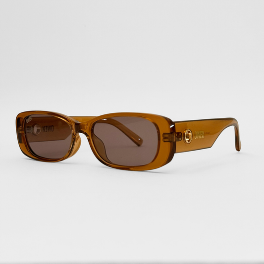 gafas de sol VERAL Owen marrones rectangulares look outfit verano certificadas UV400 CE